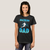 biathlon dad sport winter sports biathlete skier f tシャツ (正面フル)
