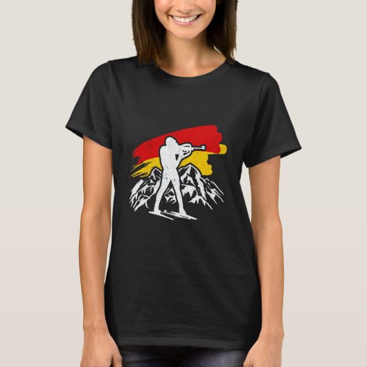 Biathlon Germany sport Germany biathlete fan skier Tシャツ (正面)