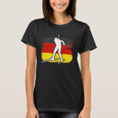 Biathlon Germany winter biathlete skier mountain Tシャツ (正面)
