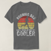Biathlon Runner Marathon Running Dad Father's Day  Tシャツ (デザイン正面)