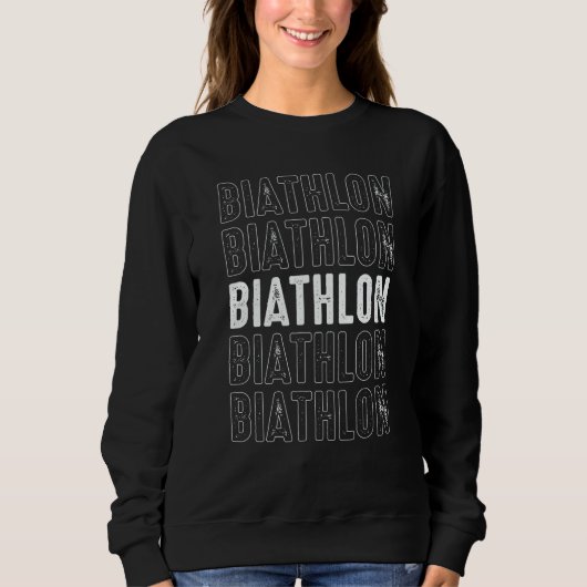 Biathlon sport winter sports snow biathlete winter スウェットシャツ (正面)