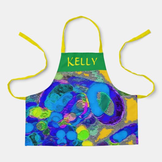 "Bibbldy, Bobbldy, Boo"キッズオールオーバープリント エプロン (正面)