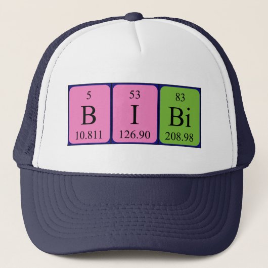 Bibi定期的なテーブル名hat キャップ (正面)