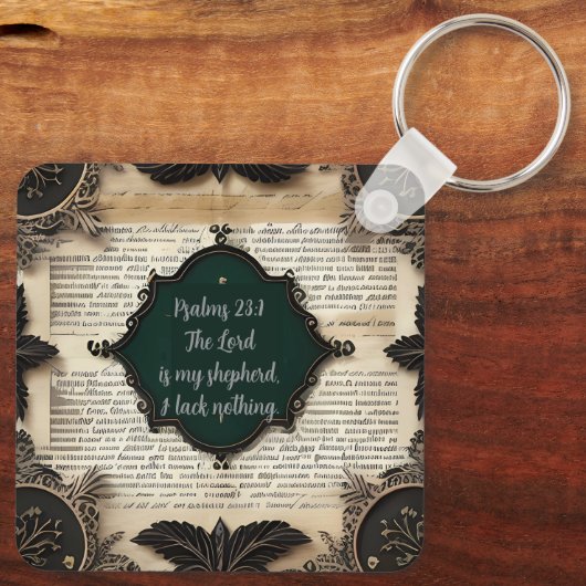 Bibile Psalm 23, gift キーホルダー (裏面)