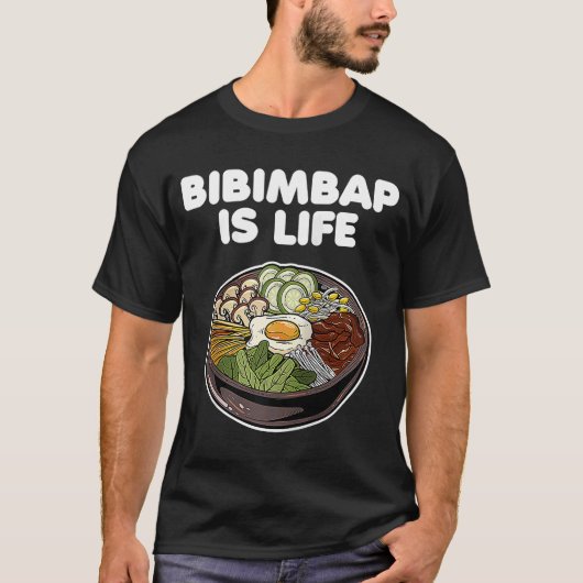 Bibimbapは生活韓国料理ライスKimchi Gochujang Tシャツ (正面)