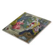 biblからの寺院の医者を持つキリスト、 タイル (側面)