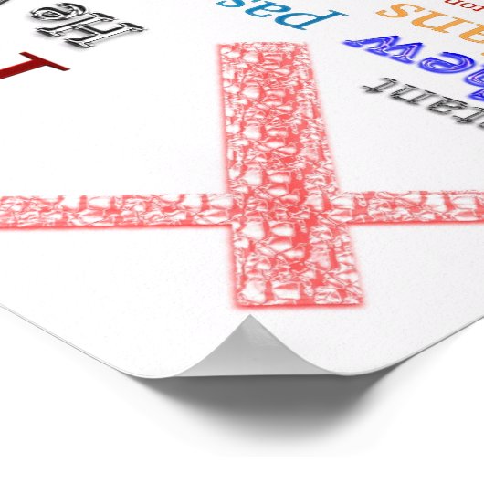 BIBLEと宗教関連文字 ポスター (角)