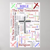 BIBLEと宗教関連文字 ポスター (正面)