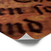 Bible book page writing texture ポスター (角)