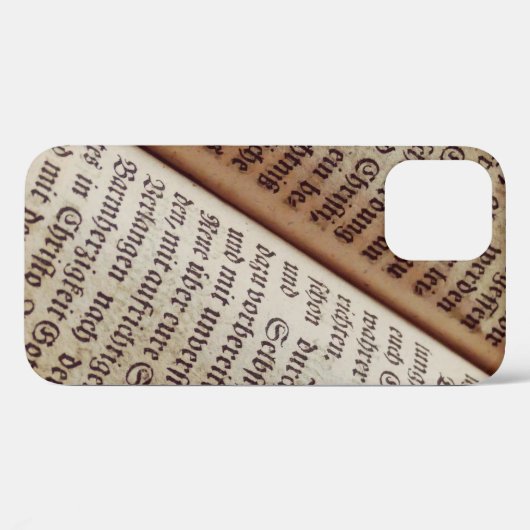 Bible book page writing texture Case-Mate iPhoneケース (裏面 (横))