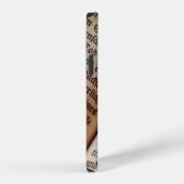 Bible book page writing texture iPhoneケース (右側面)