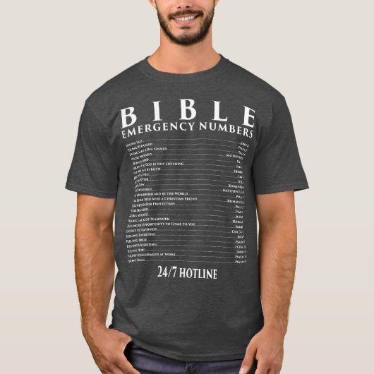 Bible Emergency Hotline Number  Cool Chritian Tシャツ (正面)