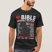 Bible Emergency Hotlines Faith Design Tシャツ (正面)