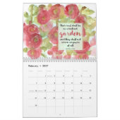 Bible Garden Scriptures Watercolor Flower Fruit  カレンダー (2月 2027)