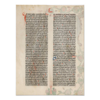 Bible Gutenbergページ2ポスター フォトプリント