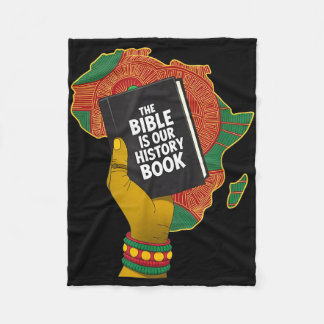 Bible is history book african heritage christian フリースブランケット