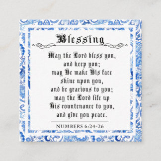 BIble Priestlyの賛美ナンバーズブルースクエア コーリングカード