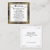 BIble Priestlyの金ゴールド賛美ブラックフローリッシュスワール コーリングカード (正面/裏面)