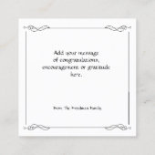 BIble Priestlyの金ゴールド賛美ブラックフローリッシュスワール コーリングカード (裏面)