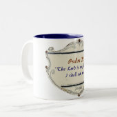 Bible Psalm 23:1 Shield Coffee Mug ツートーンマグカップ (正面左)