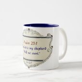 Bible Psalm 23:1 Shield Coffee Mug ツートーンマグカップ (正面右)