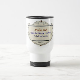 Bible Psalm 23:1 Shield Travel Mug トラベルマグ