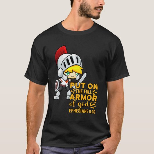 Bible Quote Armor of God Ephesians 611 Easter Chri Tシャツ (正面)
