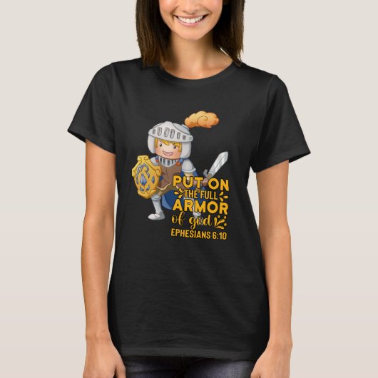 Bible Quote Armor of God Ephesians 611 Easter Chri Tシャツ (正面)