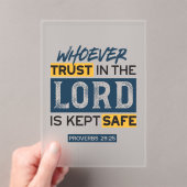 Bible Quote Art - Proverbs 29:25 Trust in God アクリル招待状 (インサイチュ (ポータブル))