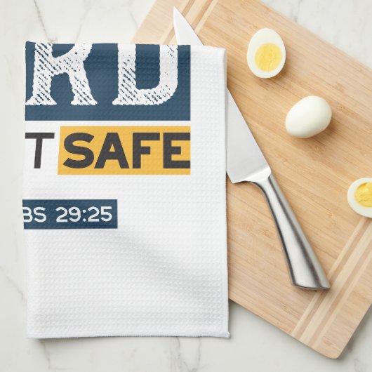 Bible Quote Art - Proverbs 29:25 Trust in God キッチンタオル (四つ折り)