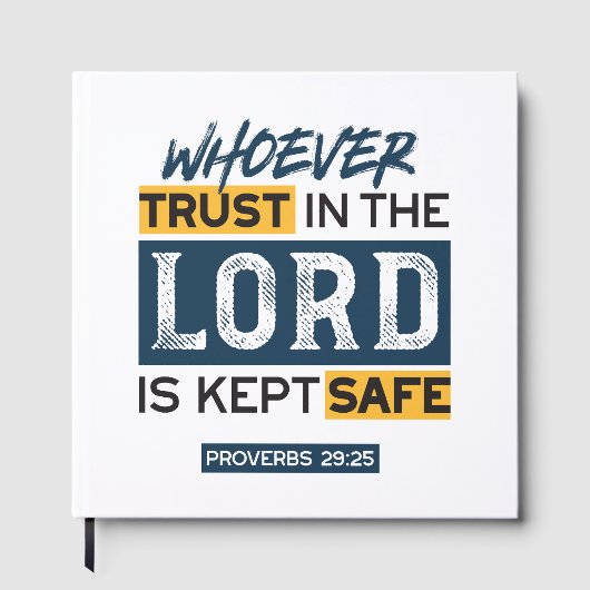 Bible Quote Art - Proverbs 29:25 Trust in God ゲストブック (正面)
