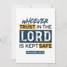 Bible Quote Art - Proverbs 29:25 Trust in God シーズンカード