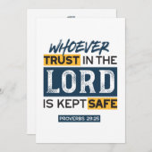 Bible Quote Art - Proverbs 29:25 Trust in God シーズンカード (正面/裏面)