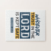 Bible Quote Art - Proverbs 29:25 Trust in God ジグソーパズル (横)