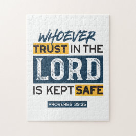 Bible Quote Art - Proverbs 29:25 Trust in God ジグソーパズル