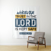 Bible Quote Art - Proverbs 29:25 Trust in God タペストリー (インサイチュ)