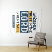 Bible Quote Art - Proverbs 29:25 Trust in God タペストリー (インサイチュ(横))