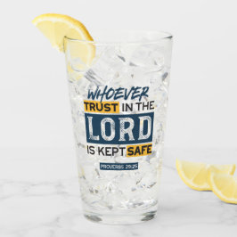 Bible Quote Art - Proverbs 29:25 Trust in God タンブラーグラス