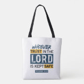 Bible Quote Art - Proverbs 29:25 Trust in God トートバッグ (裏面)