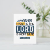 Bible Quote Art - Proverbs 29:25 Trust in God ポストカード (スタンド正面)