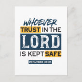Bible Quote Art - Proverbs 29:25 Trust in God ポストカード (正面)