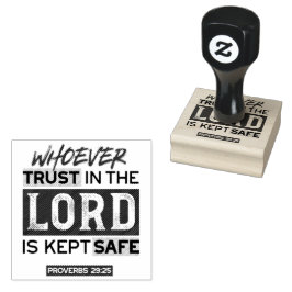 Bible Quote Art - Proverbs 29:25 Trust in God ラバースタンプ