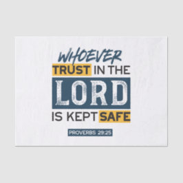 Bible Quote Art - Proverbs 29:25 Trust in God 薄葉紙