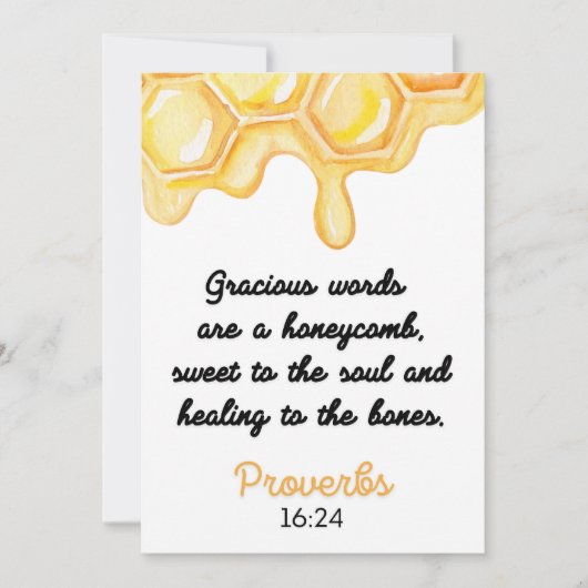 Bible Quotes, Christian Card, Gracious words サンキューカード (正面)