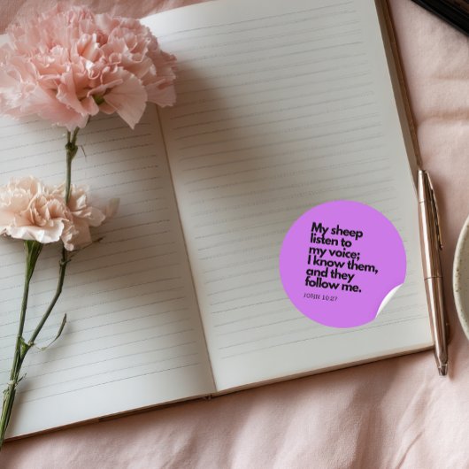 Bible Quotes: John 10:27, Gospel Verse #2 ラウンドシール