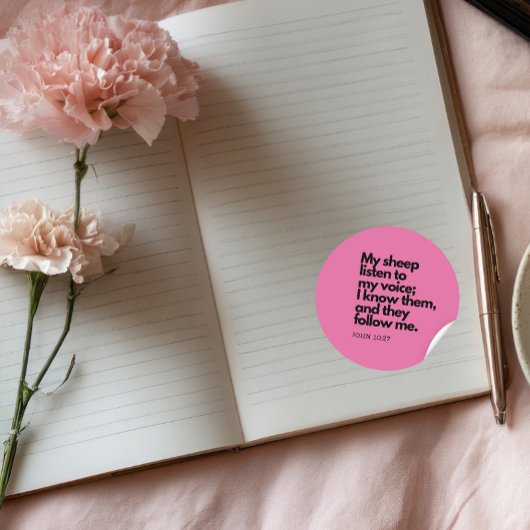 Bible Quotes: John 10:27, Gospel Verse #4 ラウンドシール