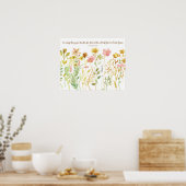 Bible Scripture 1 Thessalonians 5:11 Wildflowers ポスター (キッチン)