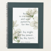 Bible Scripture Encouragement Quotes White Flower プランナー手帳 (正面)
