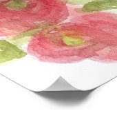 Bible Scripture Jeremiah Pink Hollyhocks Garden ポスター (角)