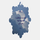 Bible Scripture Psalm 23:4 Fear No Evil... オーナメントカード (右)
